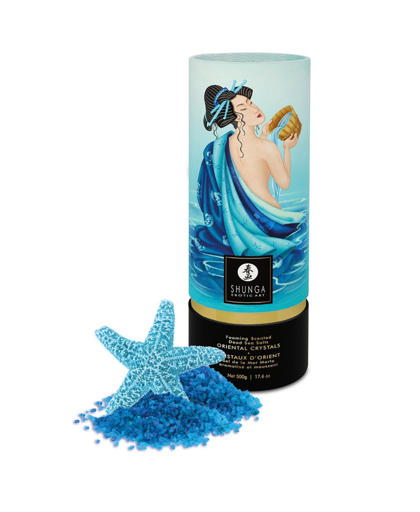 Sel de la mer morte aromatisé et moussant Océan de Tentations  500 gr Shunga 